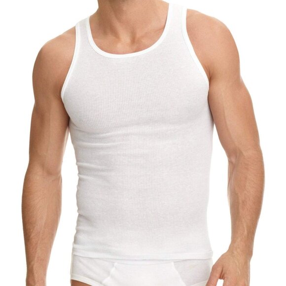 Men's Classic Solid Slim-Fit Cotton Soft Ribbed Slim-Fitting Summer Tank Tops - Picture 14 of 14